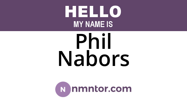 Phil Nabors