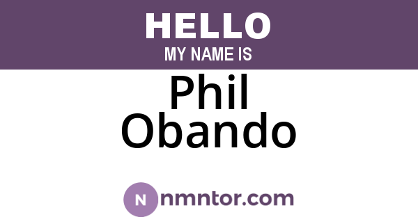 Phil Obando