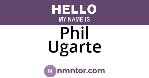 Phil Ugarte