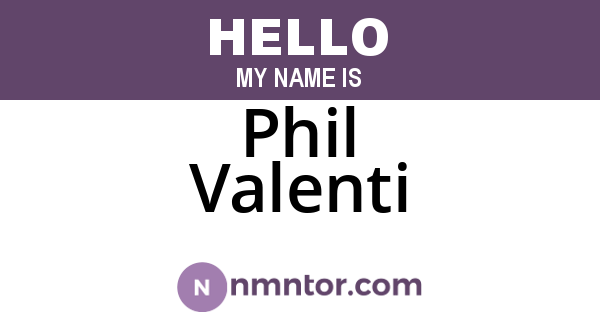 Phil Valenti