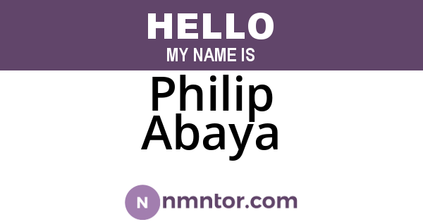 Philip Abaya