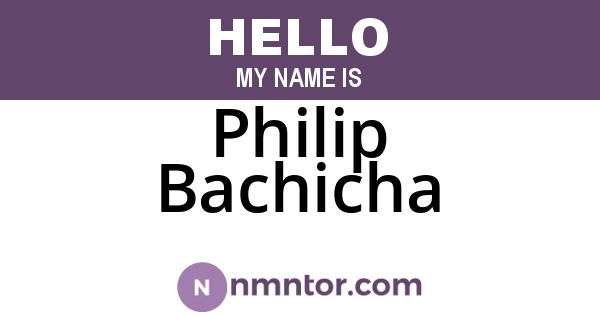 Philip Bachicha