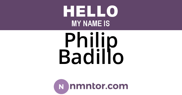 Philip Badillo