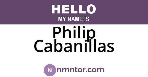 Philip Cabanillas