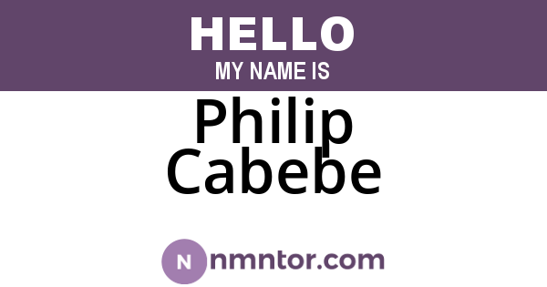 Philip Cabebe