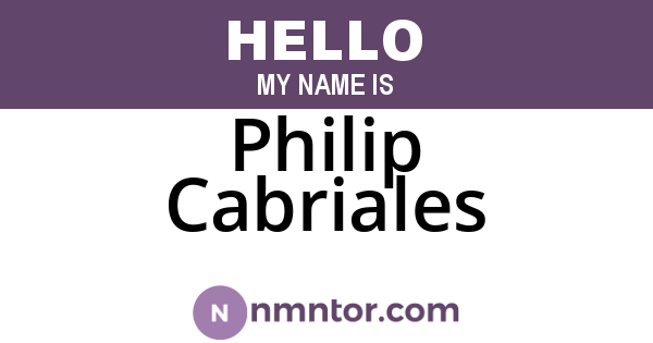 Philip Cabriales