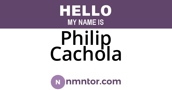 Philip Cachola