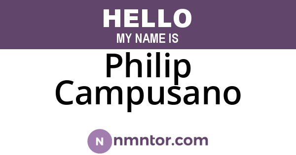Philip Campusano