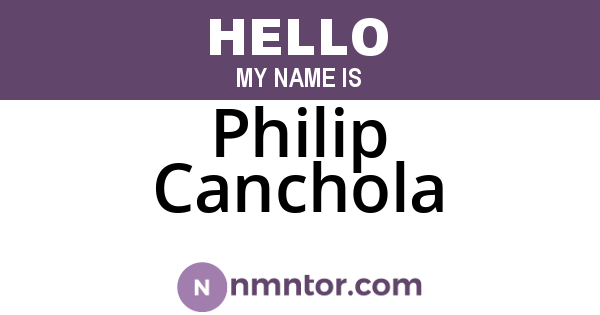 Philip Canchola