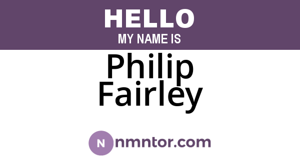 Philip Fairley