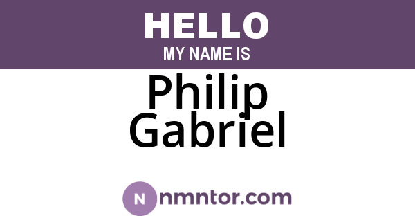 Philip Gabriel