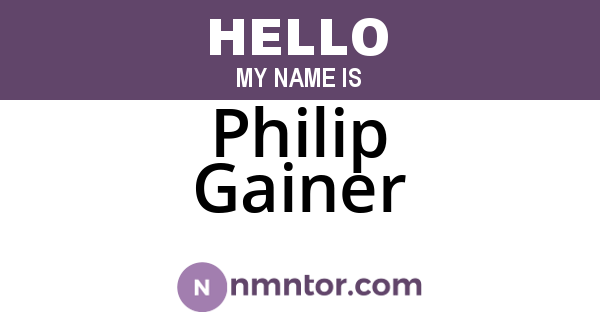 Philip Gainer