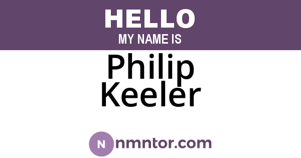 Philip Keeler