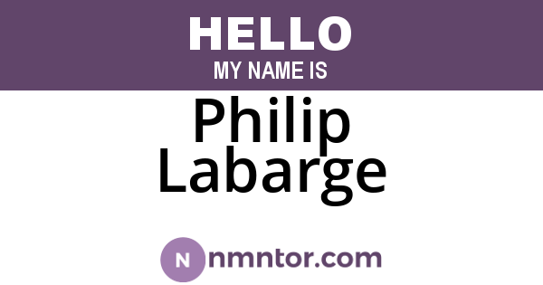 Philip Labarge