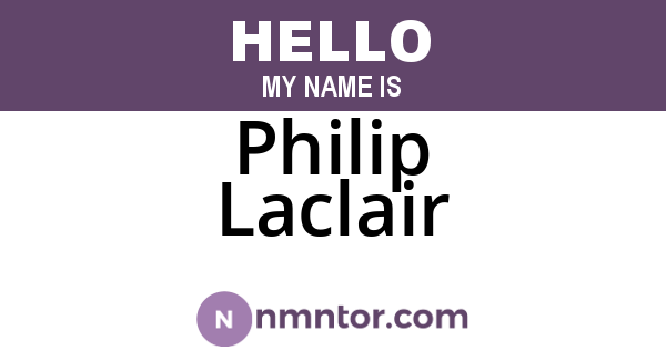 Philip Laclair