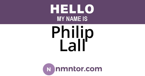 Philip Lall