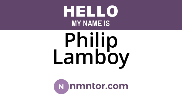 Philip Lamboy