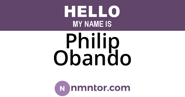 Philip Obando