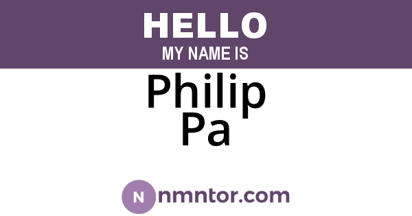 Philip Pa