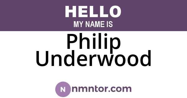 Philip Underwood