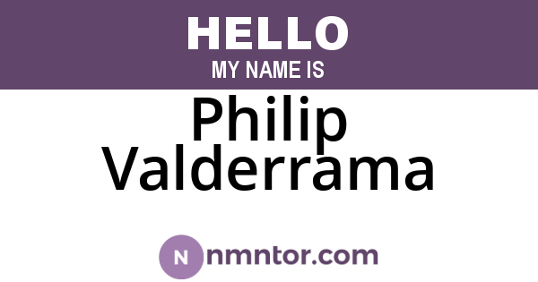 Philip Valderrama