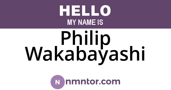 Philip Wakabayashi