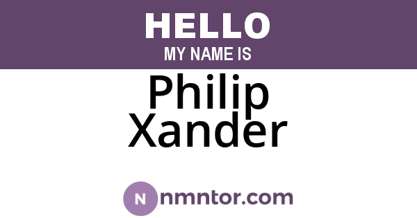Philip Xander