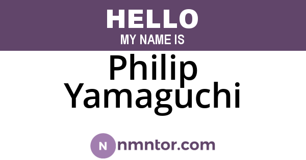 Philip Yamaguchi