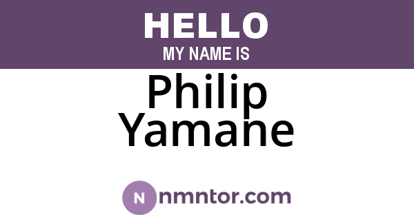 Philip Yamane