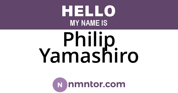 Philip Yamashiro
