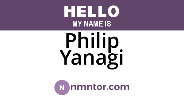 Philip Yanagi