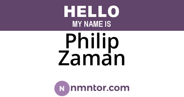 Philip Zaman