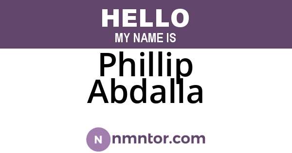 Phillip Abdalla
