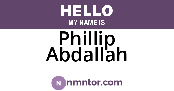 Phillip Abdallah