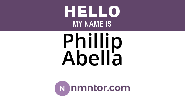 Phillip Abella