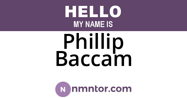 Phillip Baccam