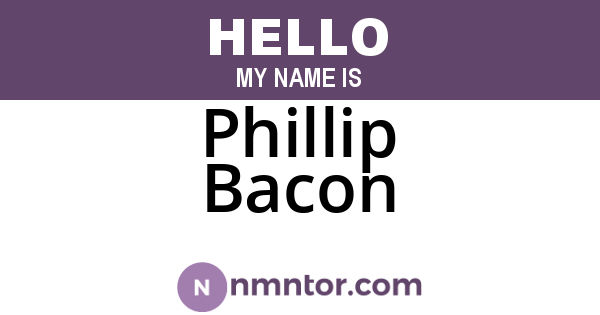 Phillip Bacon