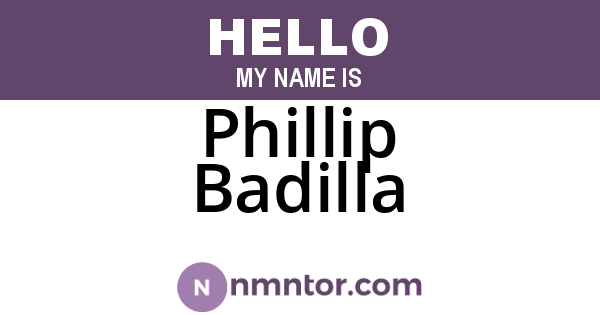 Phillip Badilla