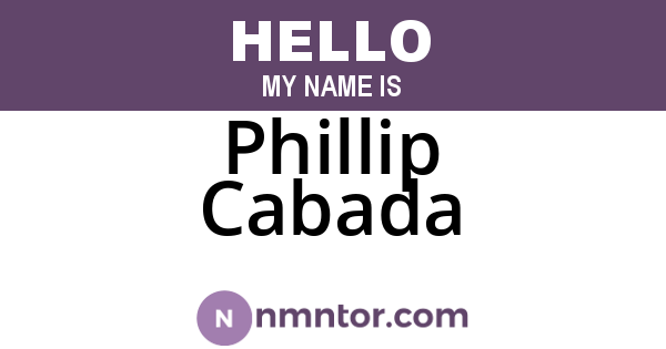Phillip Cabada