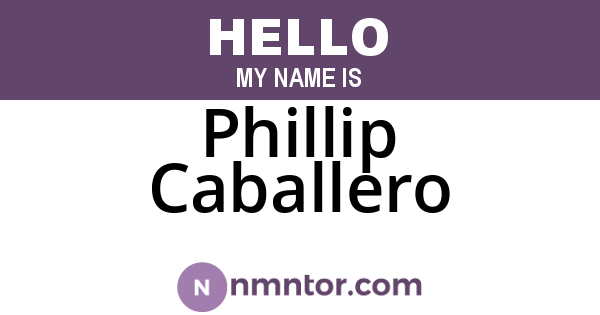 Phillip Caballero