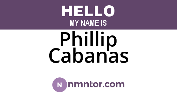 Phillip Cabanas