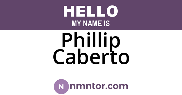 Phillip Caberto