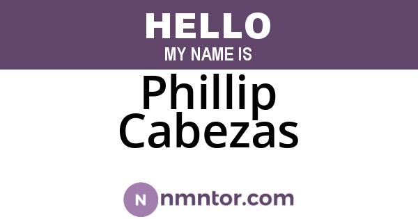 Phillip Cabezas