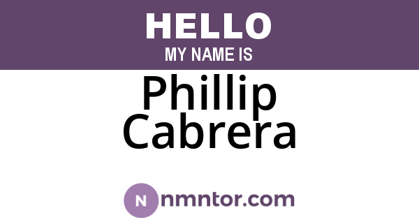 Phillip Cabrera