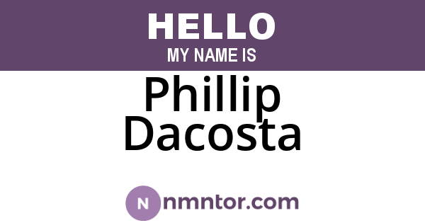 Phillip Dacosta