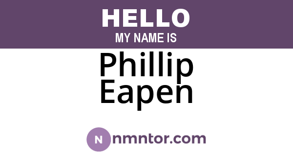 Phillip Eapen