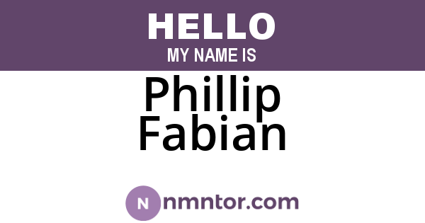 Phillip Fabian