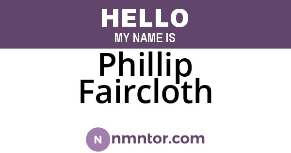 Phillip Faircloth