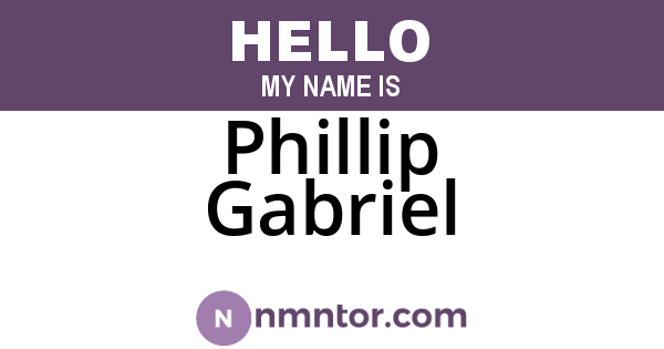 Phillip Gabriel