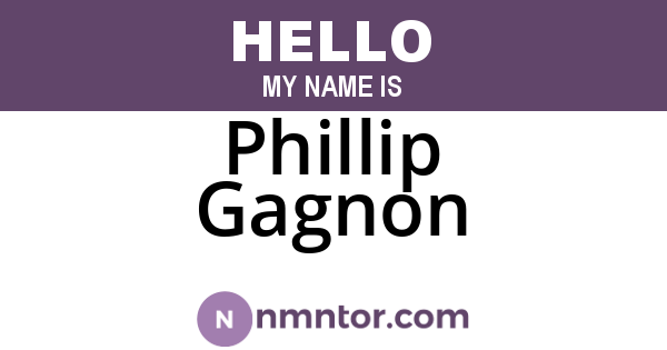 Phillip Gagnon